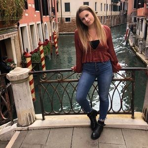 Odica burnt orange blouse